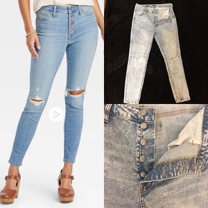 80s Vibes High waisted Button Fly Stretch Denim